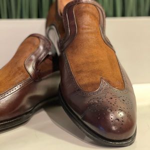 Gucci Vintage Brown Leather Two Tone Slip on Loafers🔥🔥Mens 10.5🔥🔥Great